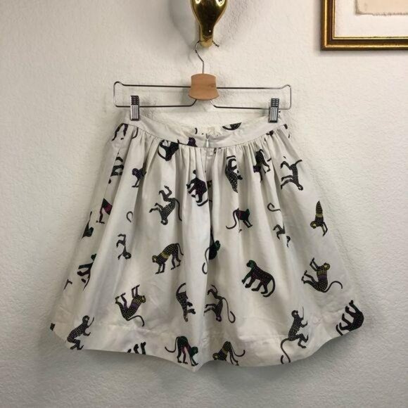 MSGM Panther Print Skirt Flare Full Monkey Circle - Picture 7 of 14